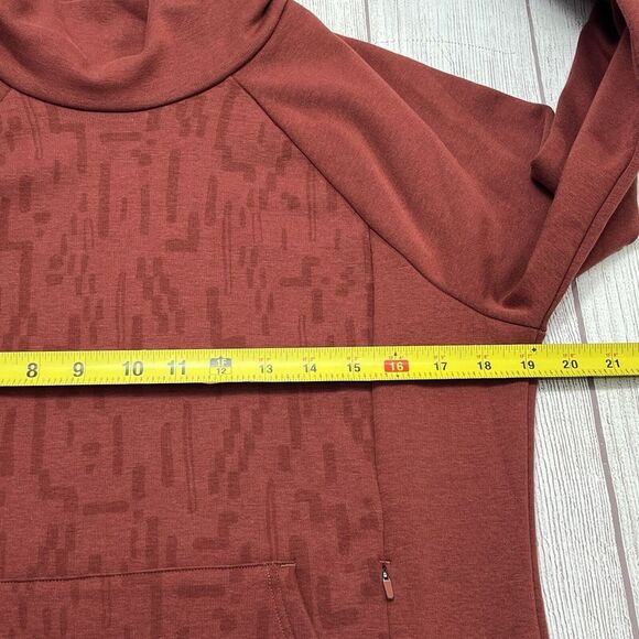 Title Nine Sweater Sz M Most Wanted Happy Trails Zip‎ Pockets Thumb Red Pullover - Picture 6 of 7